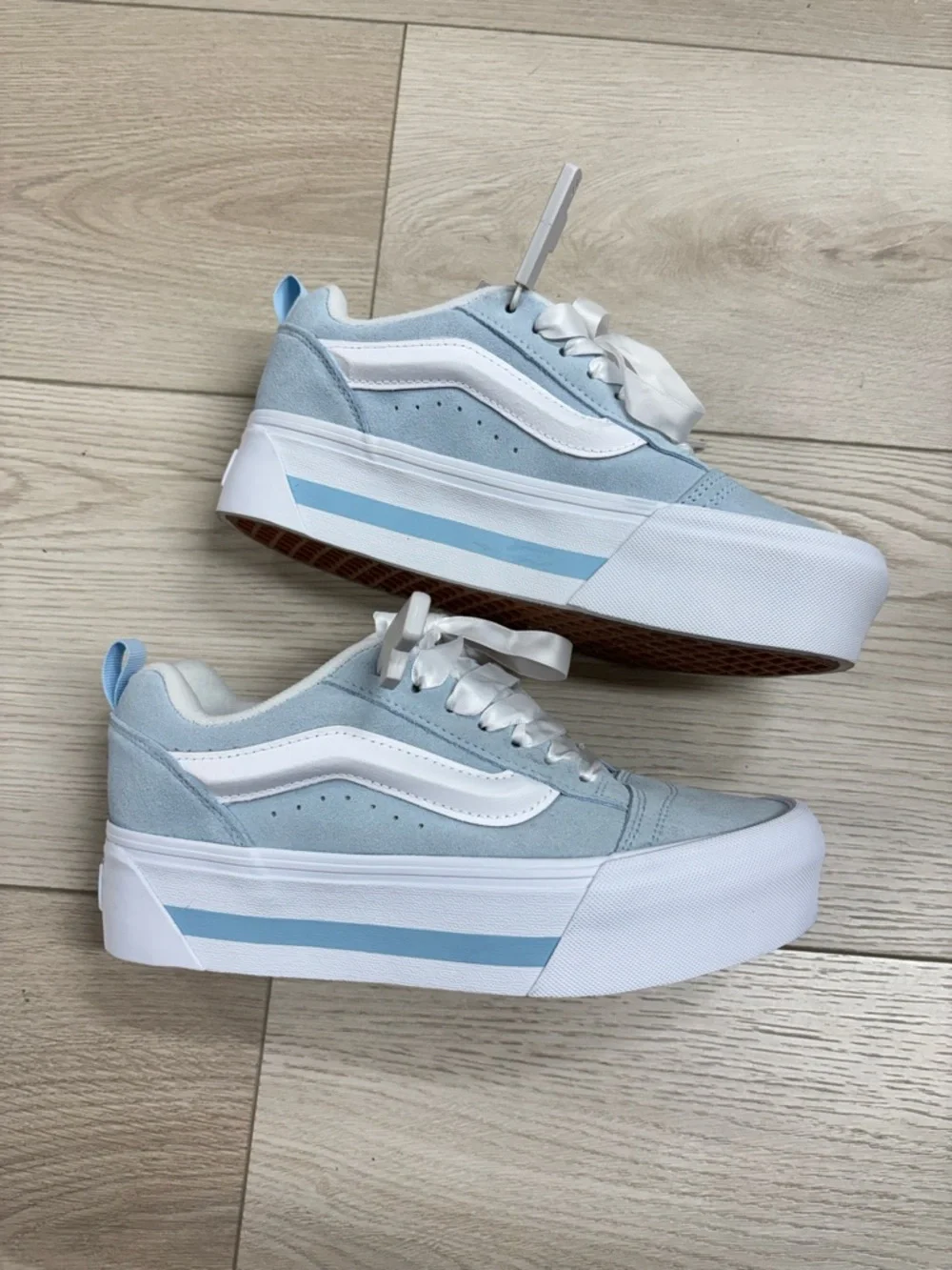 New Vans Knu Stack Vintage Satin Platform Sneakers - Picture 2 of 8
